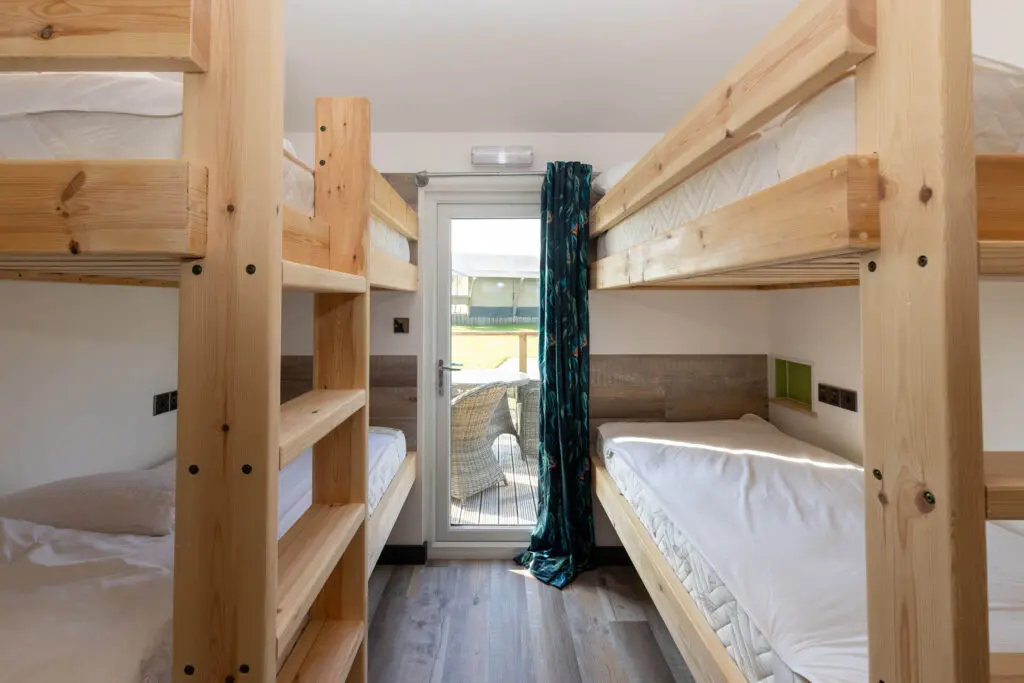 Bunk Beds in Family Lodge, Little Pig Wellness, Bude